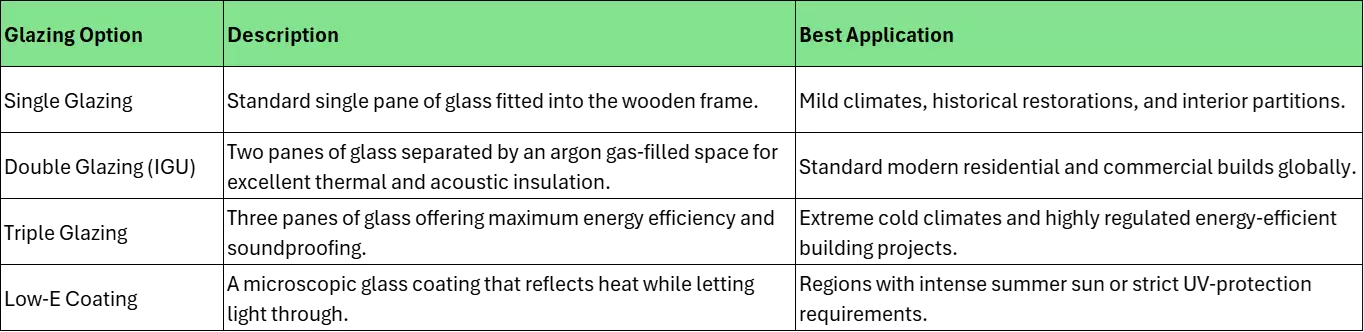 Wooden Doors & Windows technical comparison 2