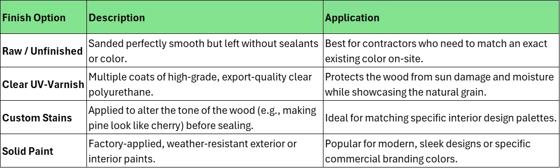 Wooden Doors & Windows technical comparison 1