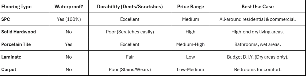 SPC Flooring technical comparison 1